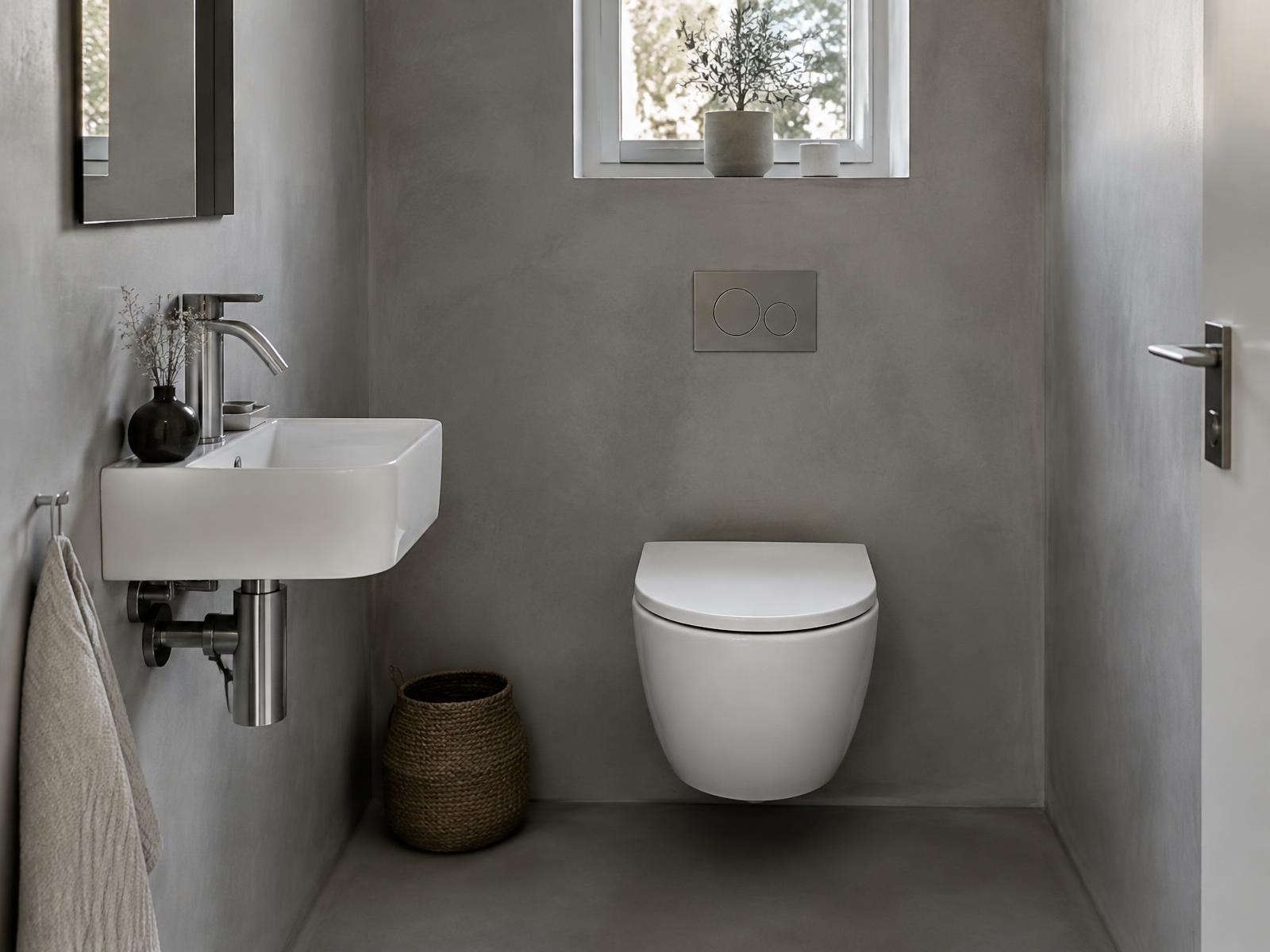 Gæstetoilet med hængetoilet – efter